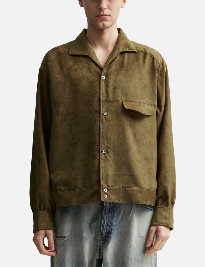 VEGAN SUEDE SHIRT JACKET