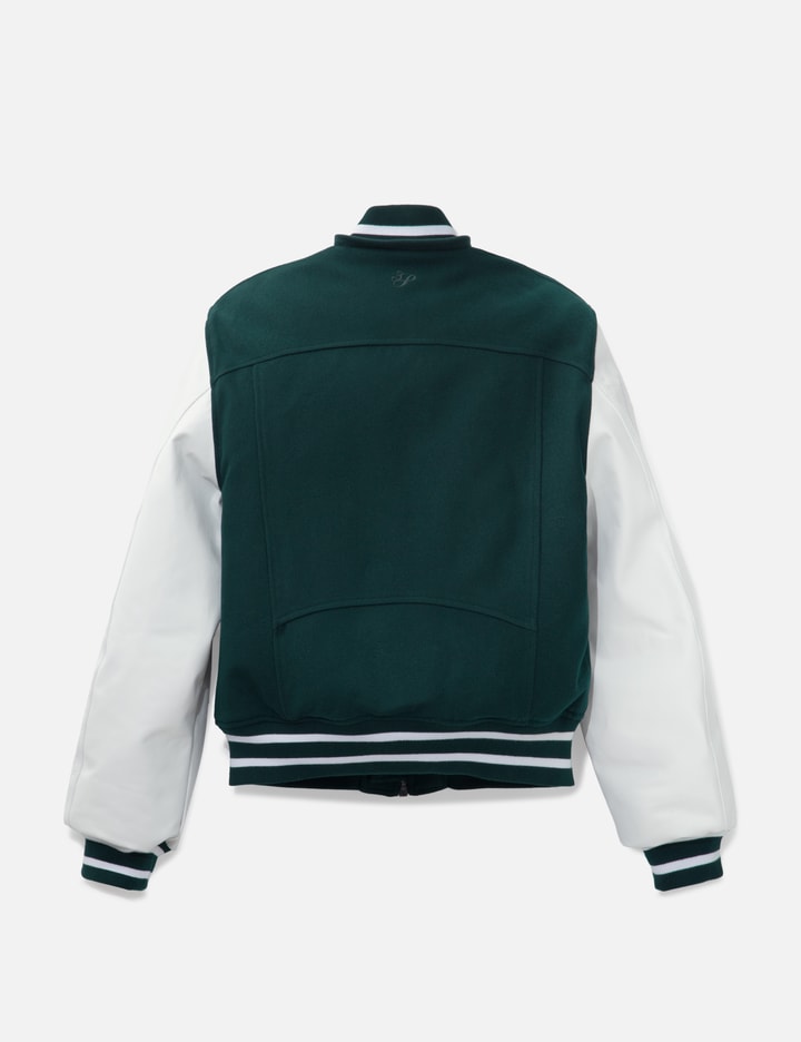 Flying Dove Pillow Neck Varsity Jacket