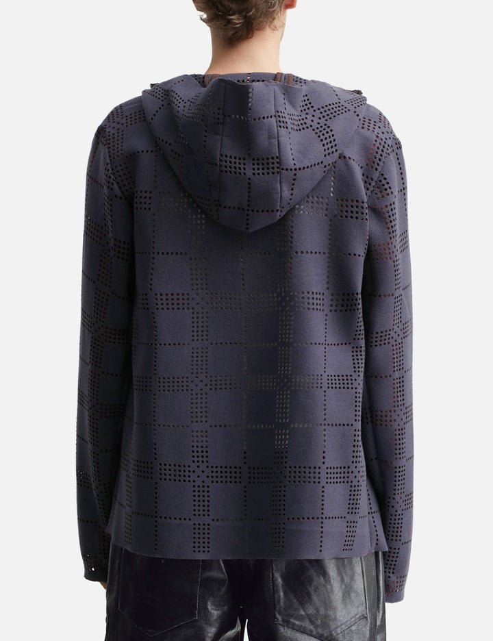 Khakilaser Perforated Check Wool Jacket