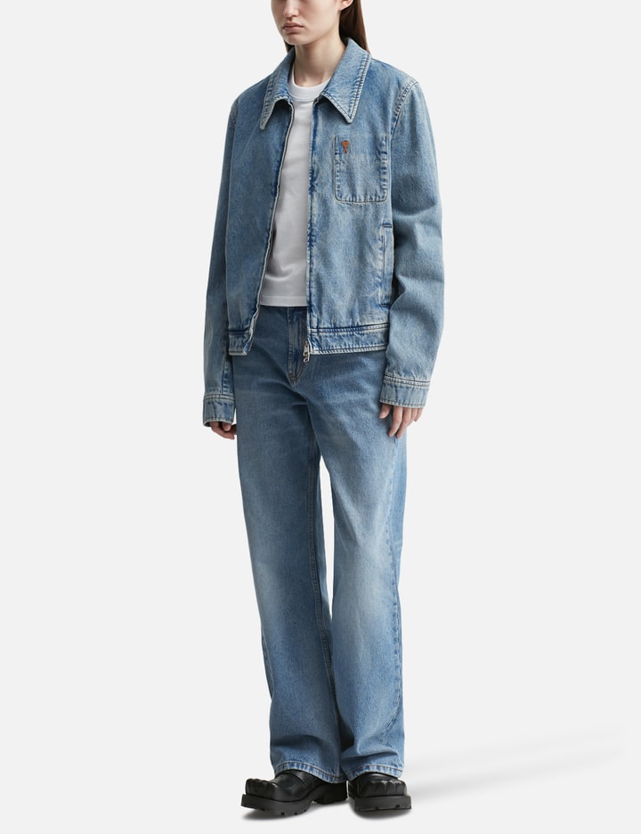 Contrasted Ami de Coeur Zipped Jacket