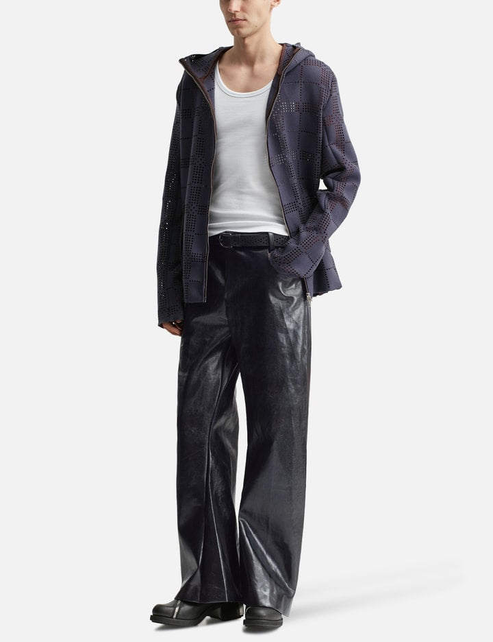 Khakilaser Perforated Check Wool Jacket