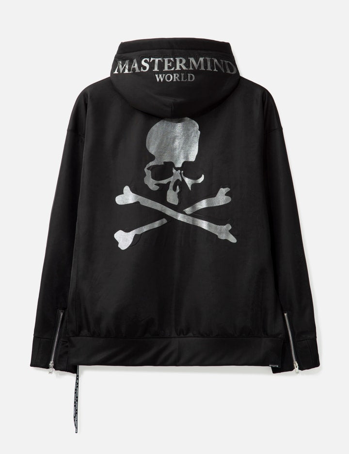 Sheer Layered Zip-up Boxy Hoodie