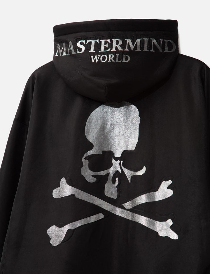 Sheer Layered Zip-up Boxy Hoodie