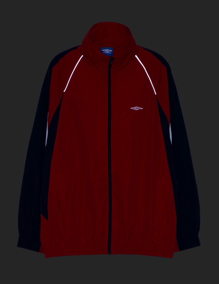 RED NYLON ALL WEATHER PRO SPORTS JACKET