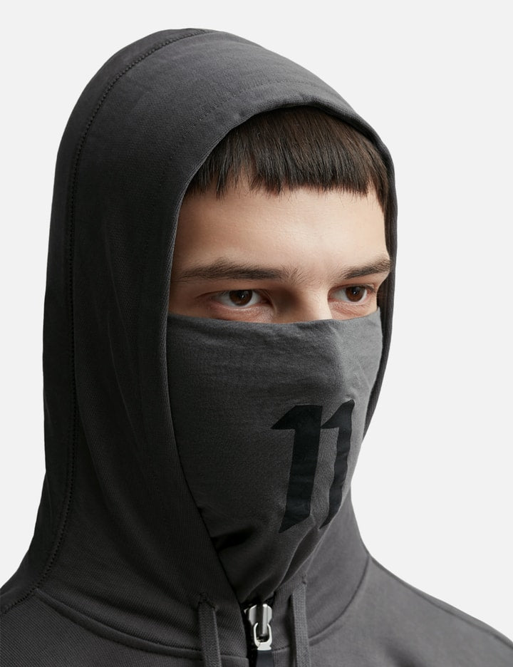 Balaclava Zippered Hoodie Sweater