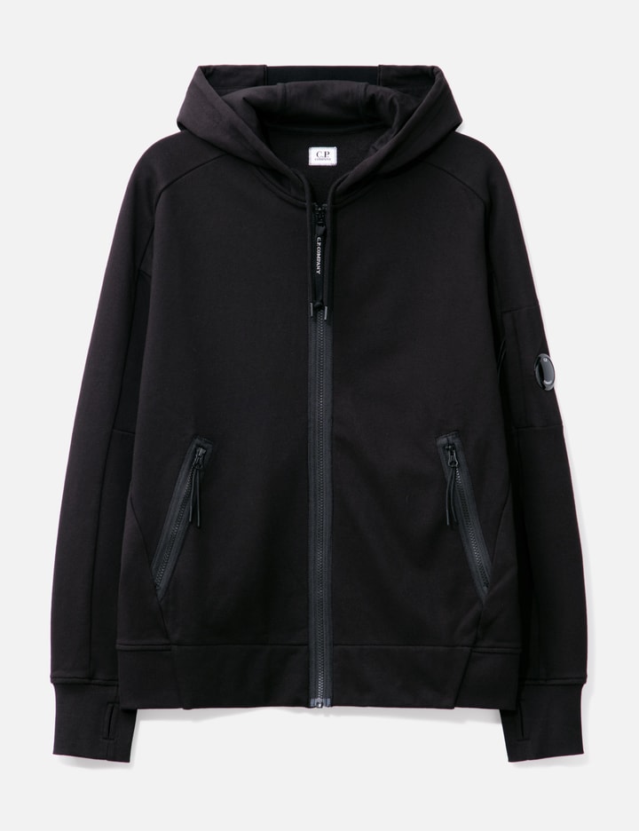 Diagonal Raised Fleece Hooded Sweatshirt