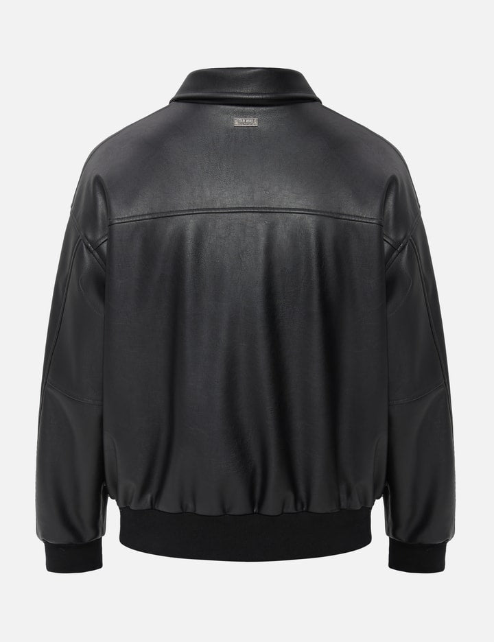 Choices Faux Leather Padded Jacket
