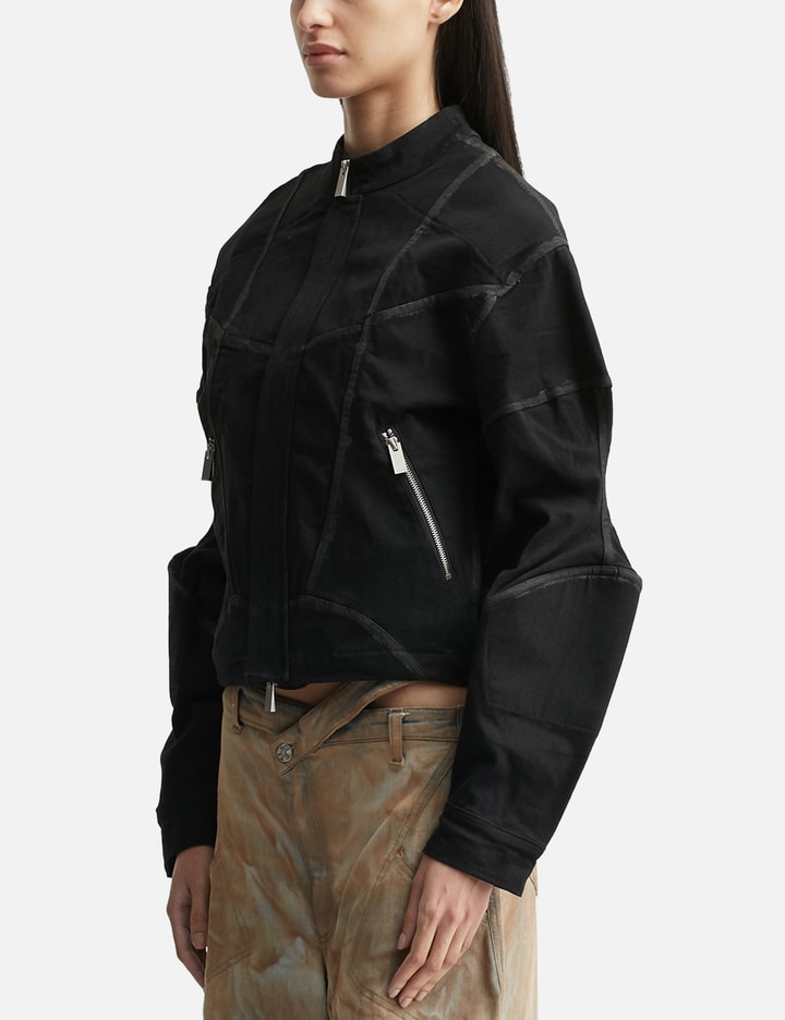 Padded Zipped Denim Jacket