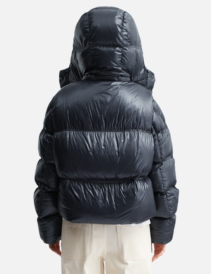 Erea Square-Quilted Hooded Short Down Jacket