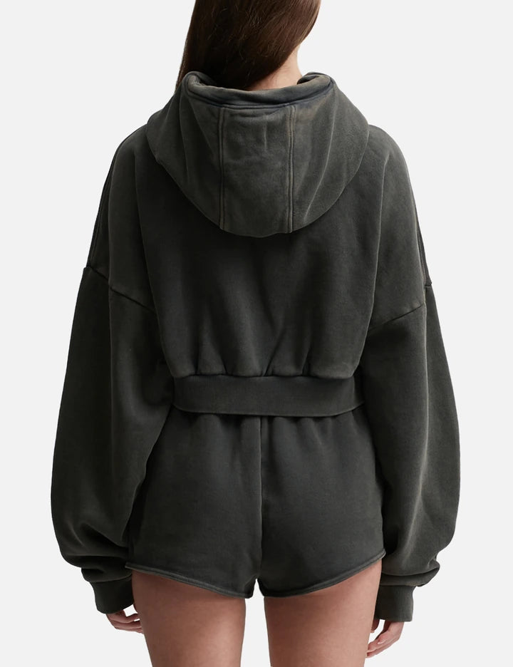 Cropped Full Zip Hoodie