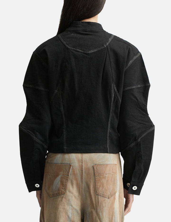 Padded Zipped Denim Jacket