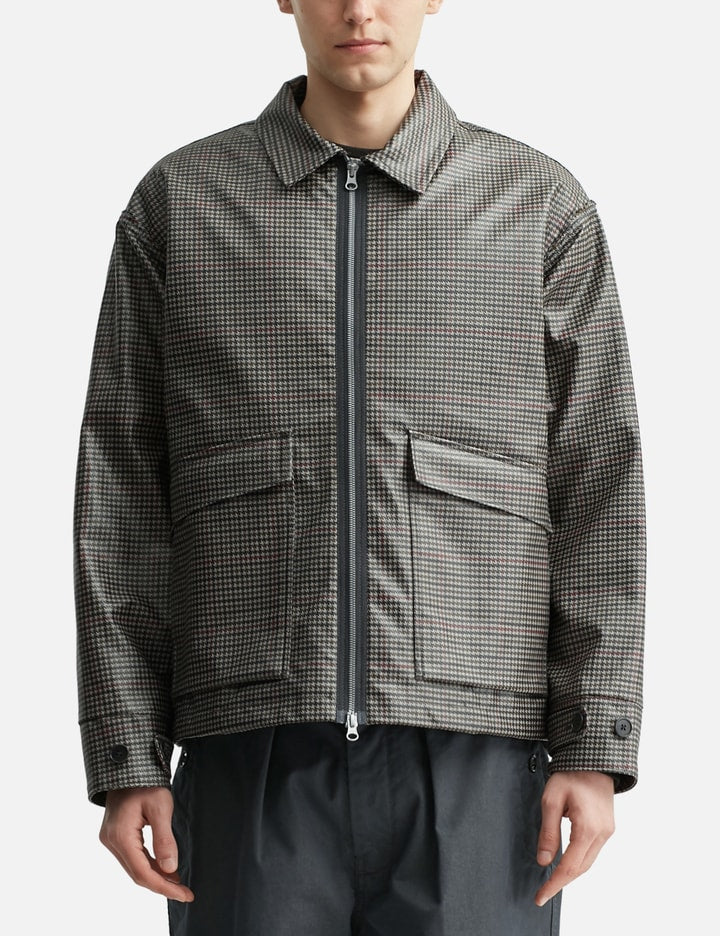 Reimagined Coated Houndstooth Check Jacket