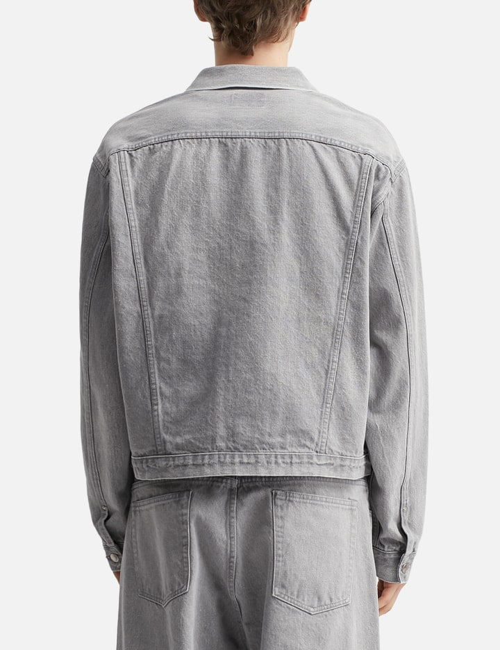 Unlikely Time Travel Trucker Jacket Gray Denim