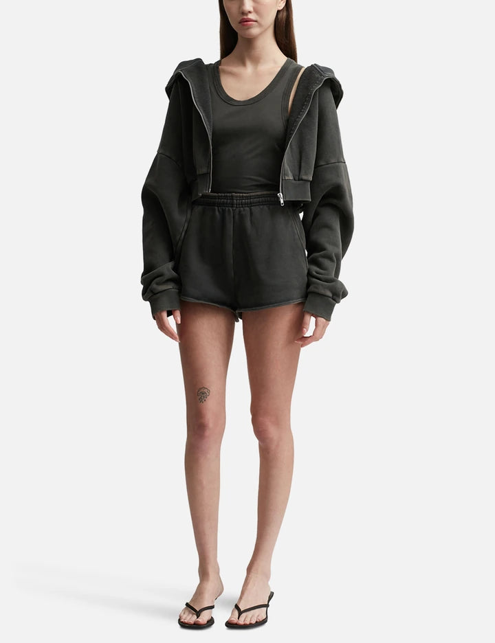 Cropped Full Zip Hoodie