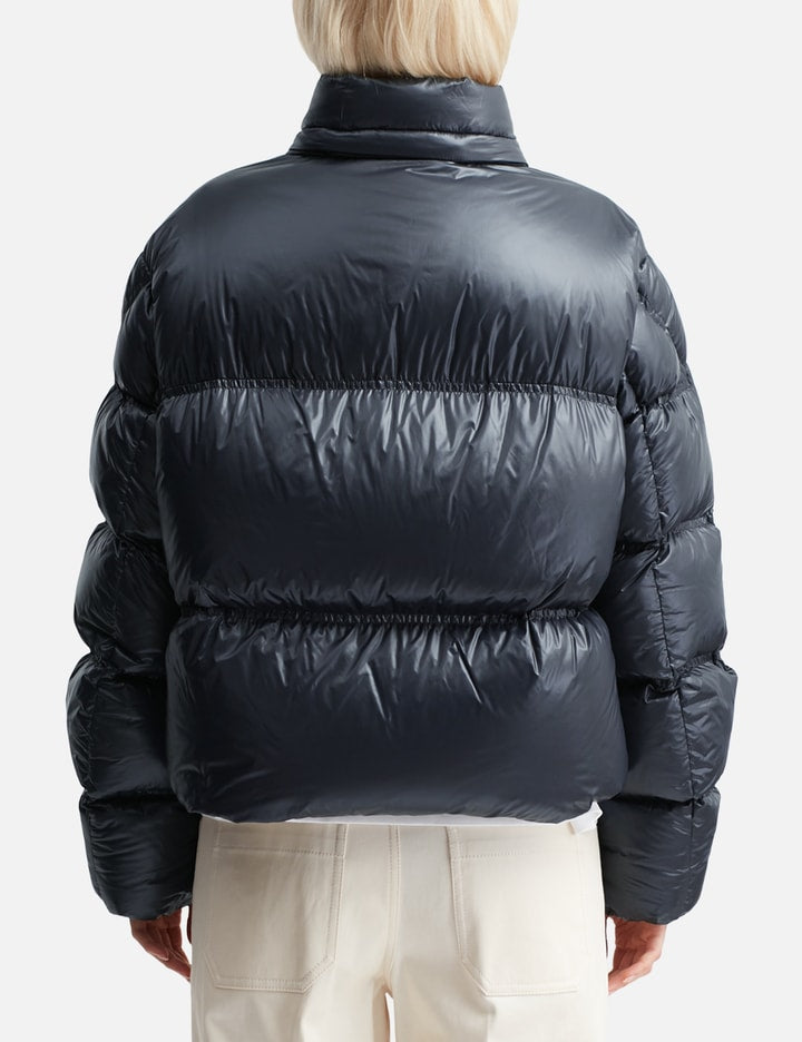 Erea Square-Quilted Hooded Short Down Jacket