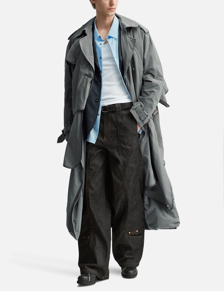 Draped Umbrella Trenchcoat