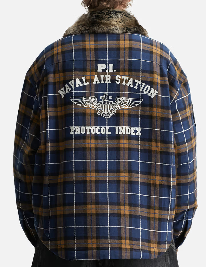 Fur Flannel Shirts Jacket