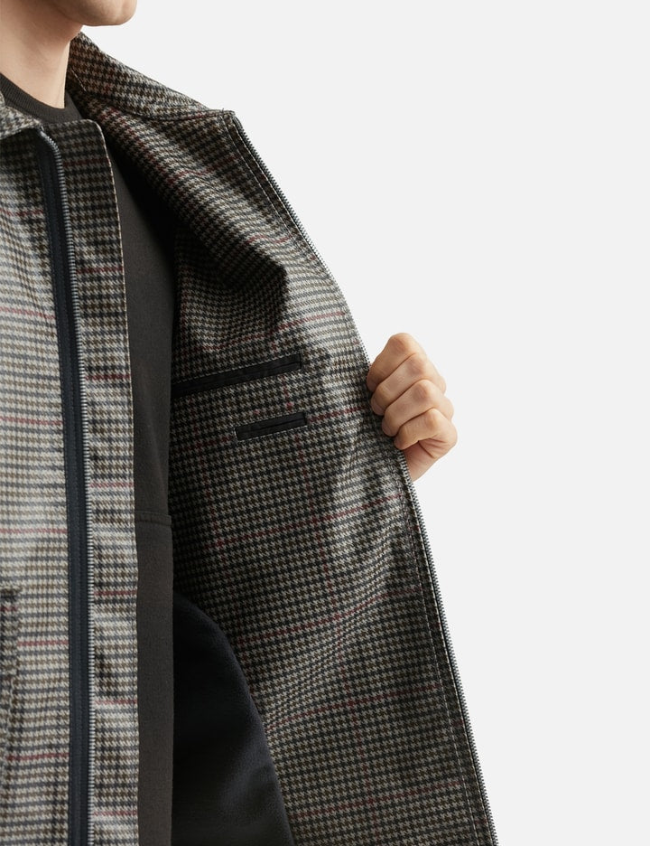 Reimagined Coated Houndstooth Check Jacket