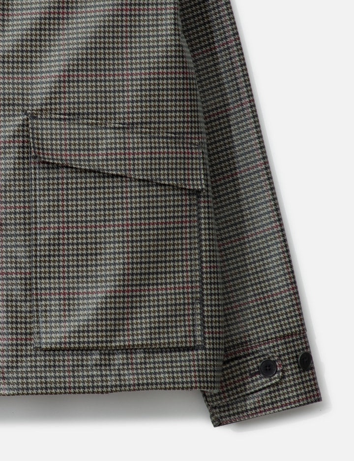 Reimagined Coated Houndstooth Check Jacket
