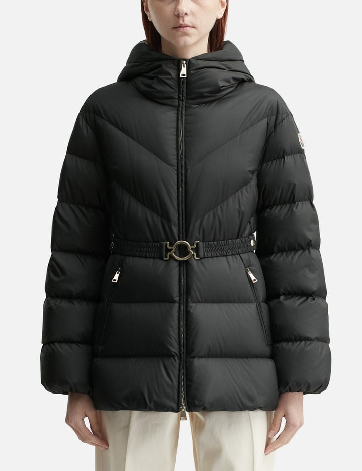 Brosse Diagonal-Quilted Hooded Short Down Jacket
