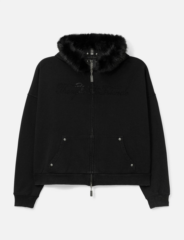 Nyra Zip-Up Jacket with Detachable Fur Hood