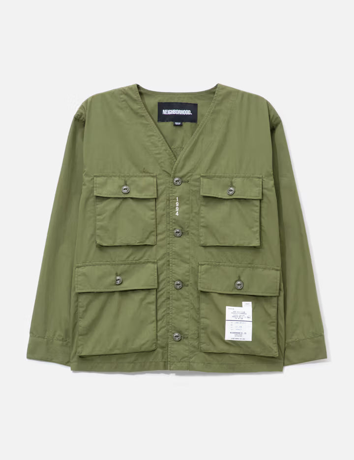 No Collar Utility Jacket