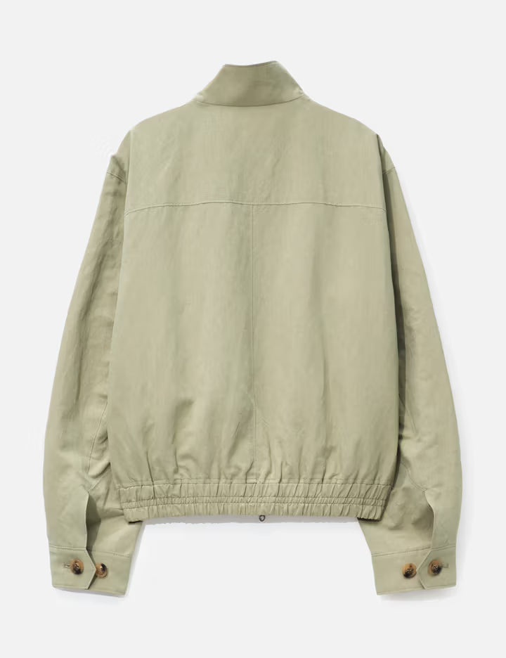 Linen Blend Harrington Jacket