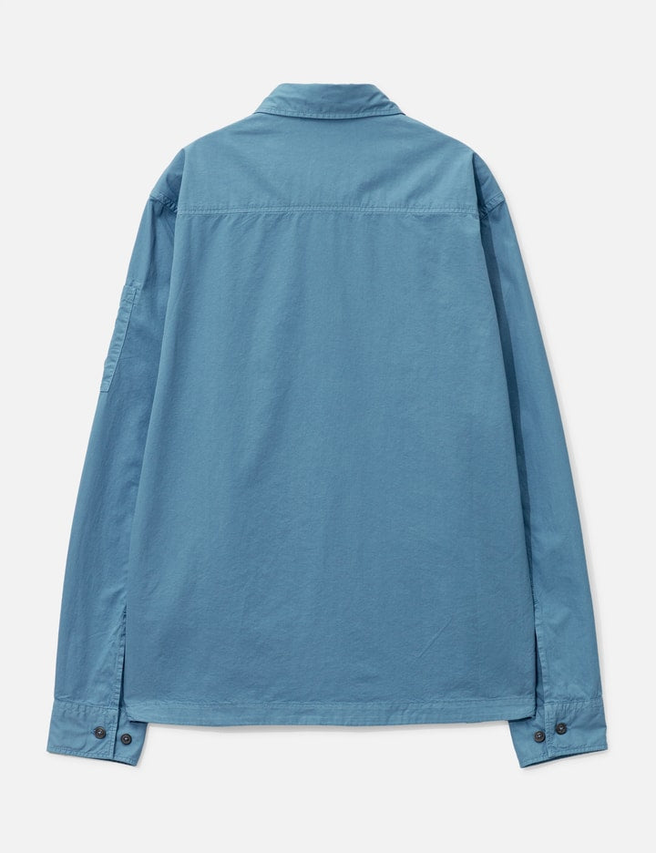 Organic Gabardine Lens Zipped Overshirt