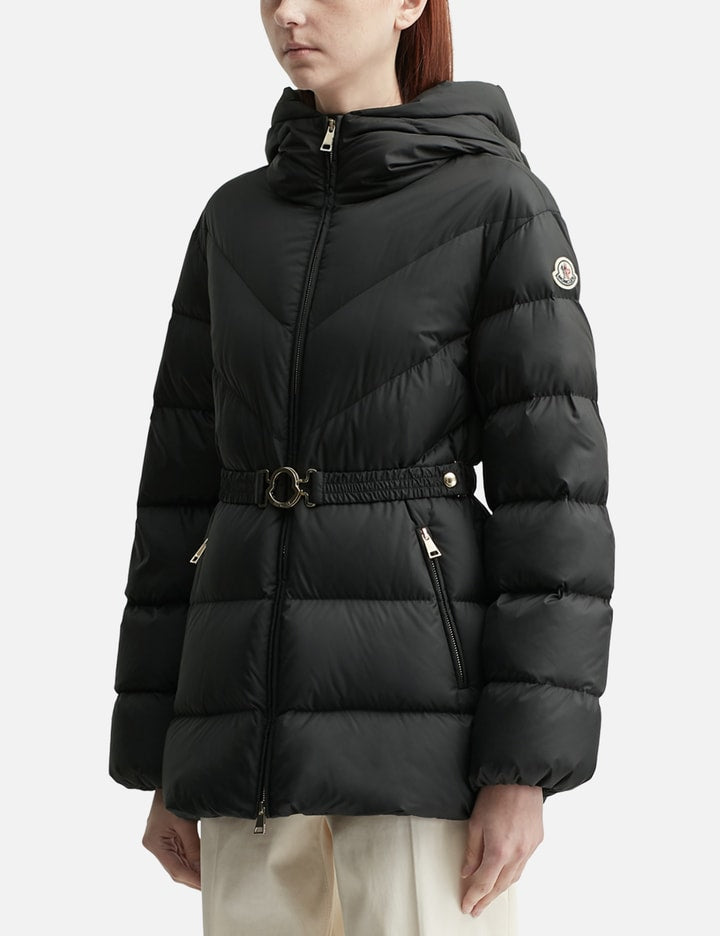 Brosse Diagonal-Quilted Hooded Short Down Jacket