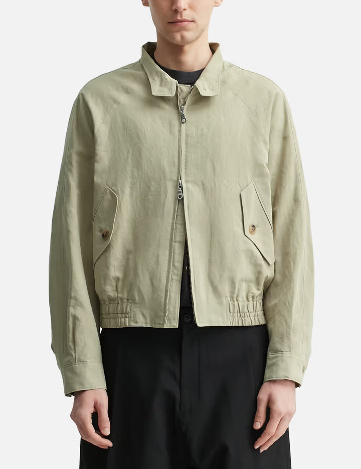 Linen Blend Harrington Jacket
