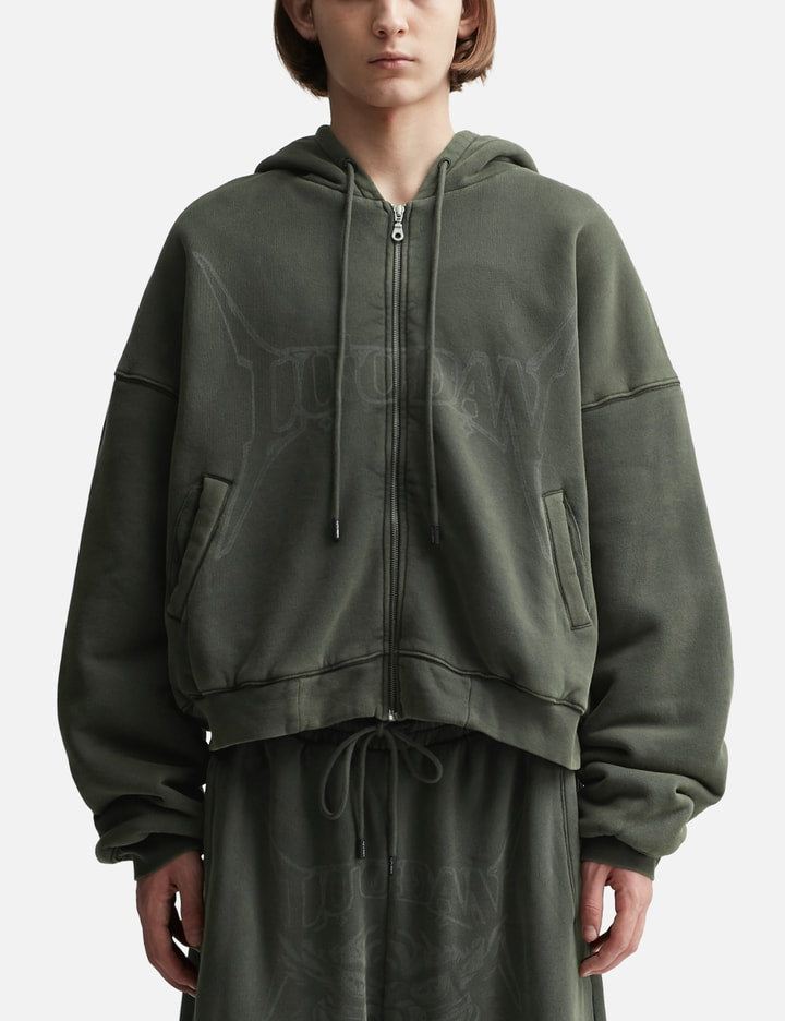 WASHED OUT ZIP UP HOODIE