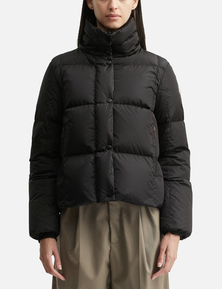 Castelnou Square-Quilted Hooded Short Down Jacket