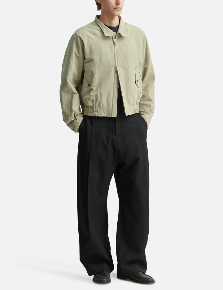 Linen Blend Harrington Jacket