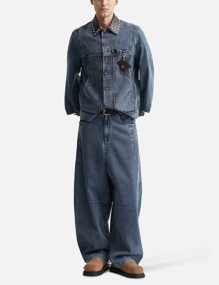 Mix Media Denim Jacket