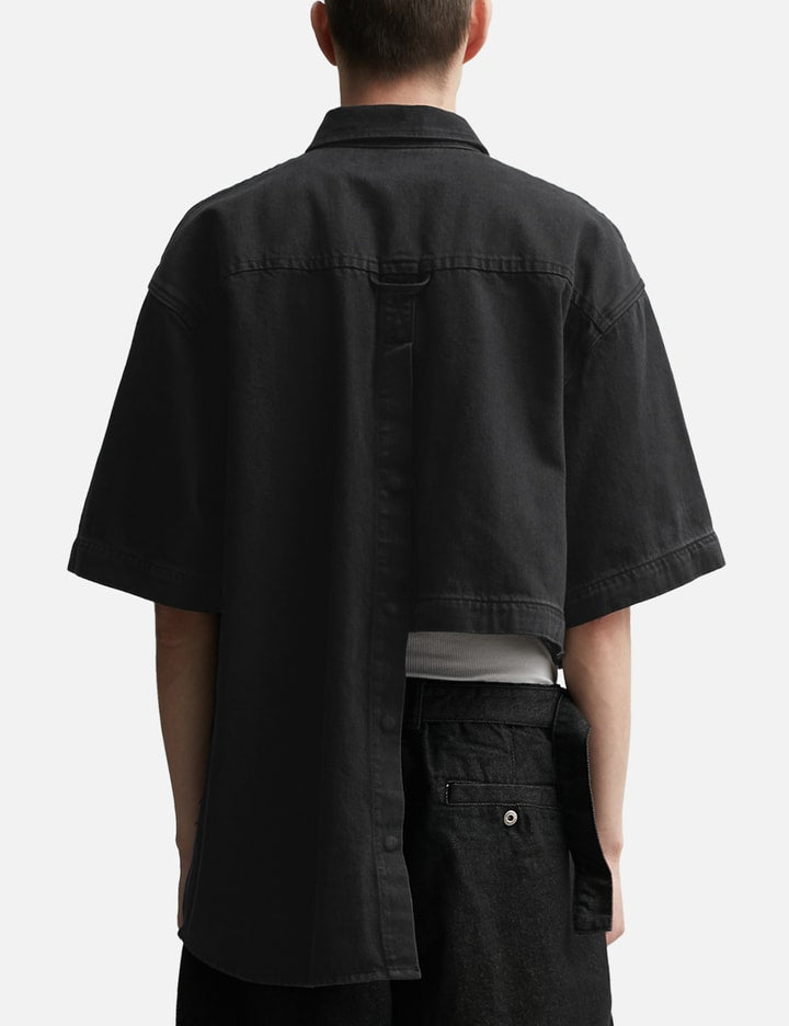 Asymmetric Detachable Denim Shirt