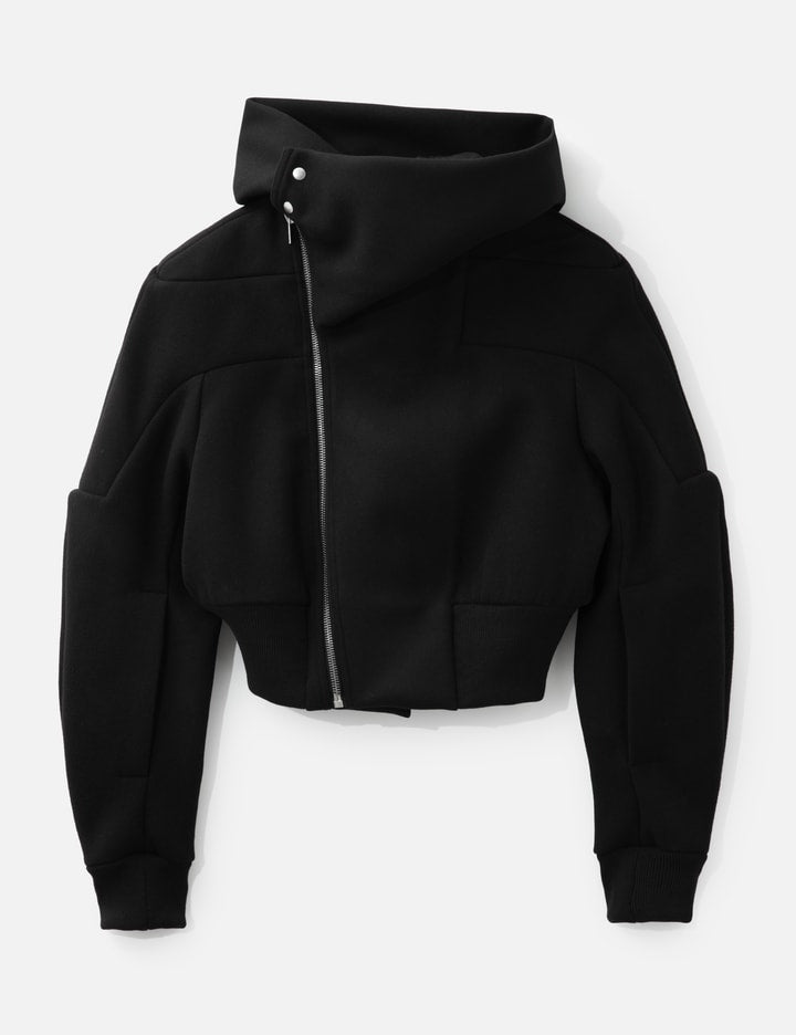 Cropped Hooded Flight jacket