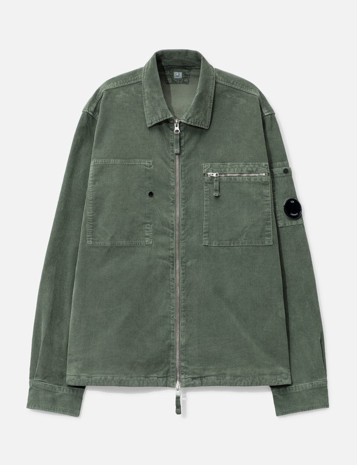 Corduroy Lens Zipped Overshirt