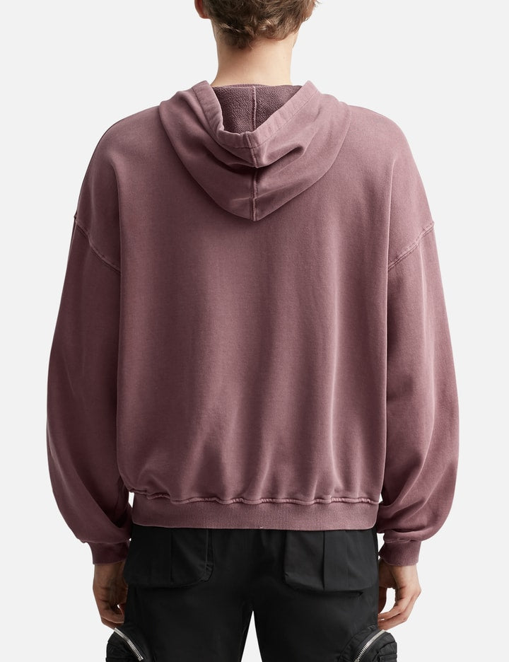Curved Zip-Up Round Hem Hoodie