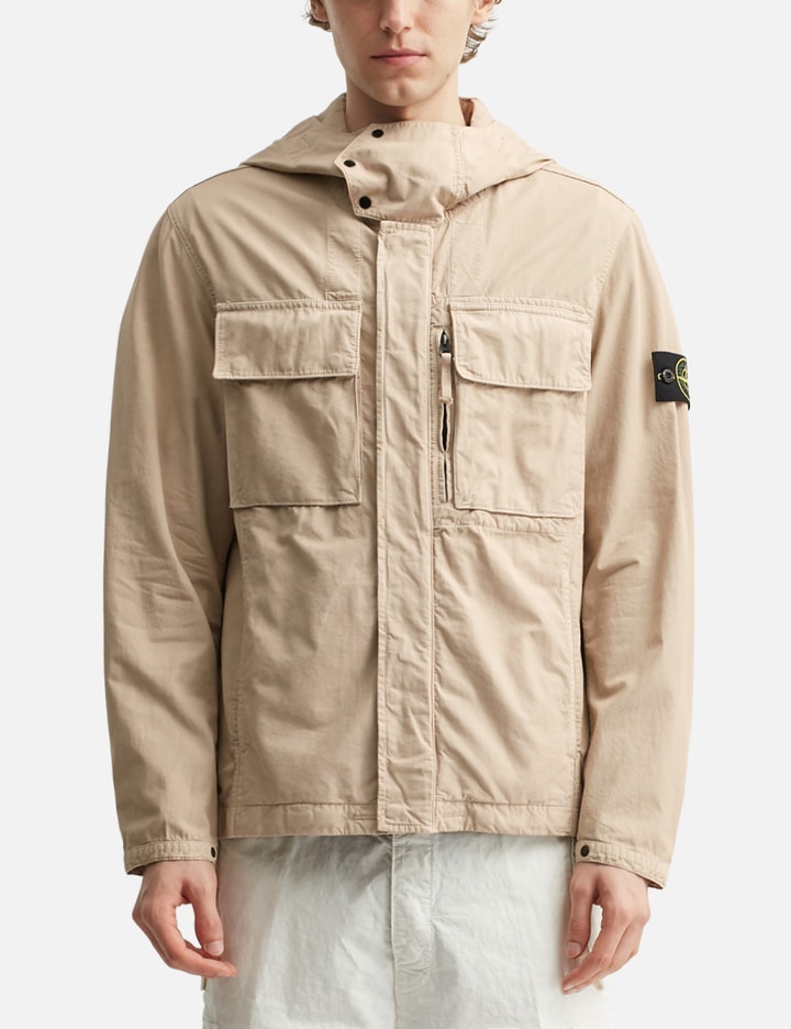 Canvas Weave Cotton Hooded Field Jacket