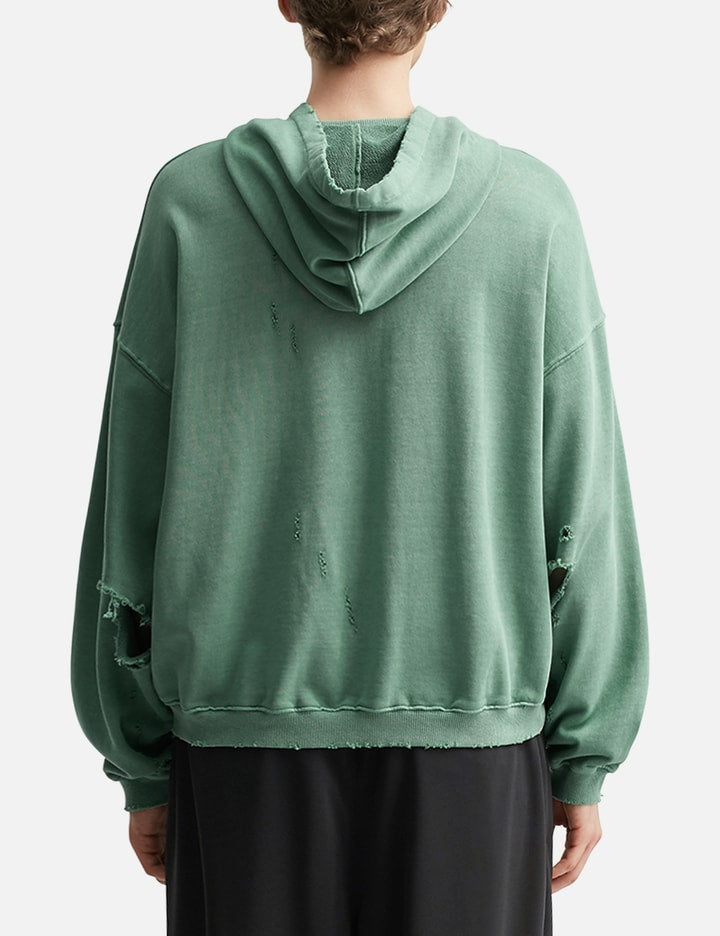 Curved Zip-Up Round Hem Hoodie