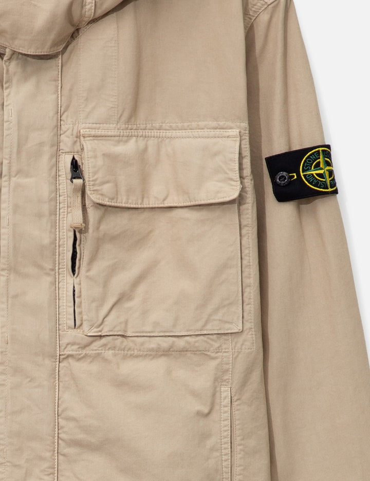 Canvas Weave Cotton Hooded Field Jacket