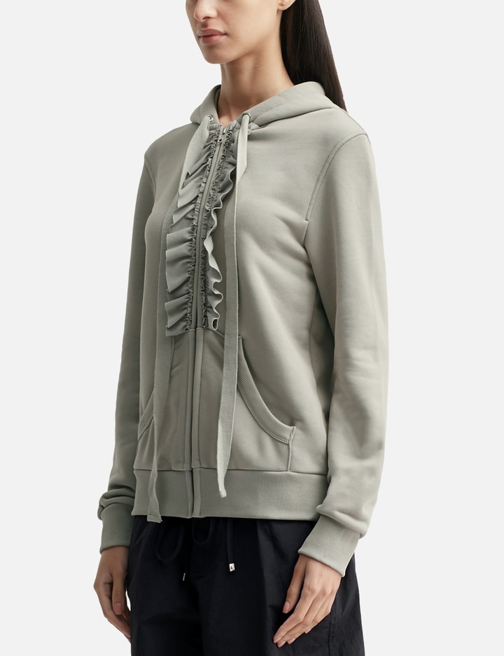 Ruffle Hoodie Zip-up