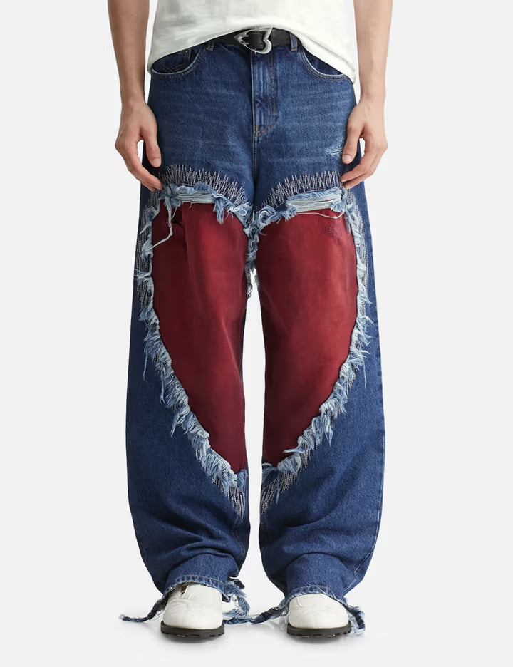 Heart Cut Out Jeans
