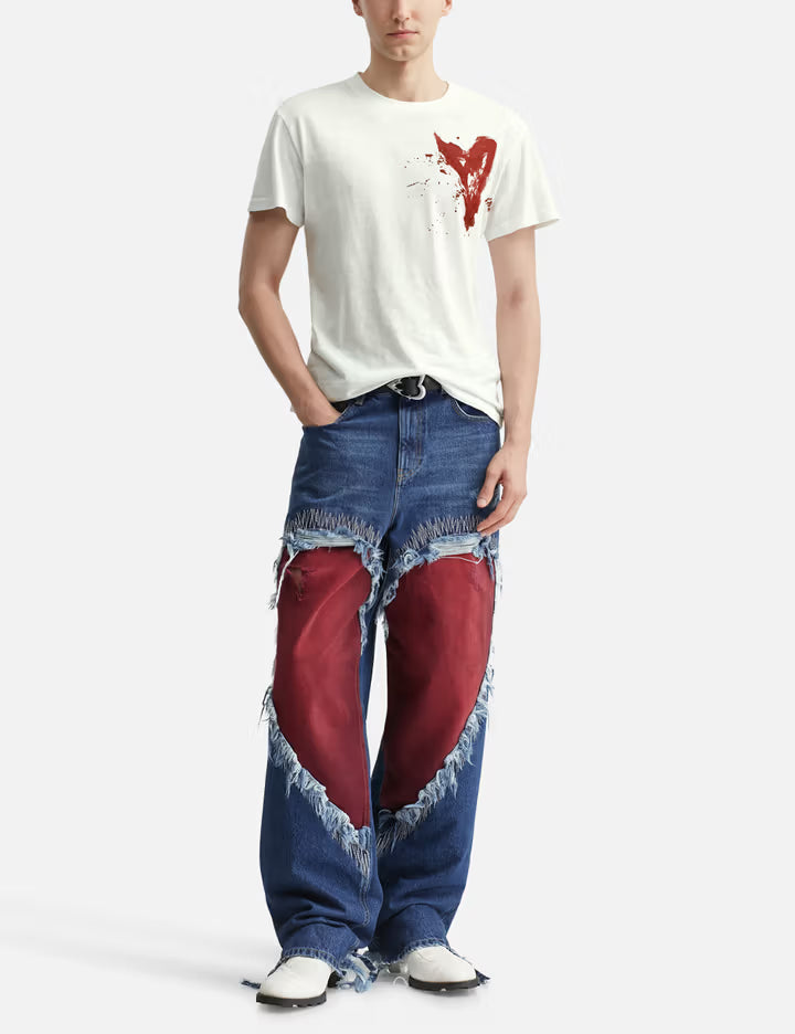 Heart Cut Out Jeans