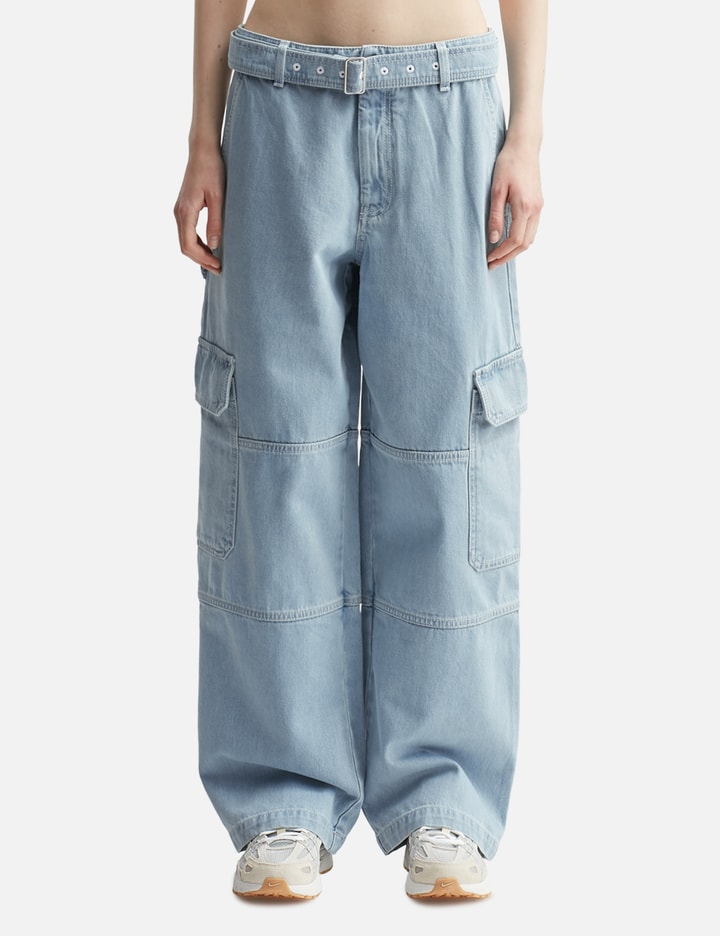Belted Utility Denim Pants