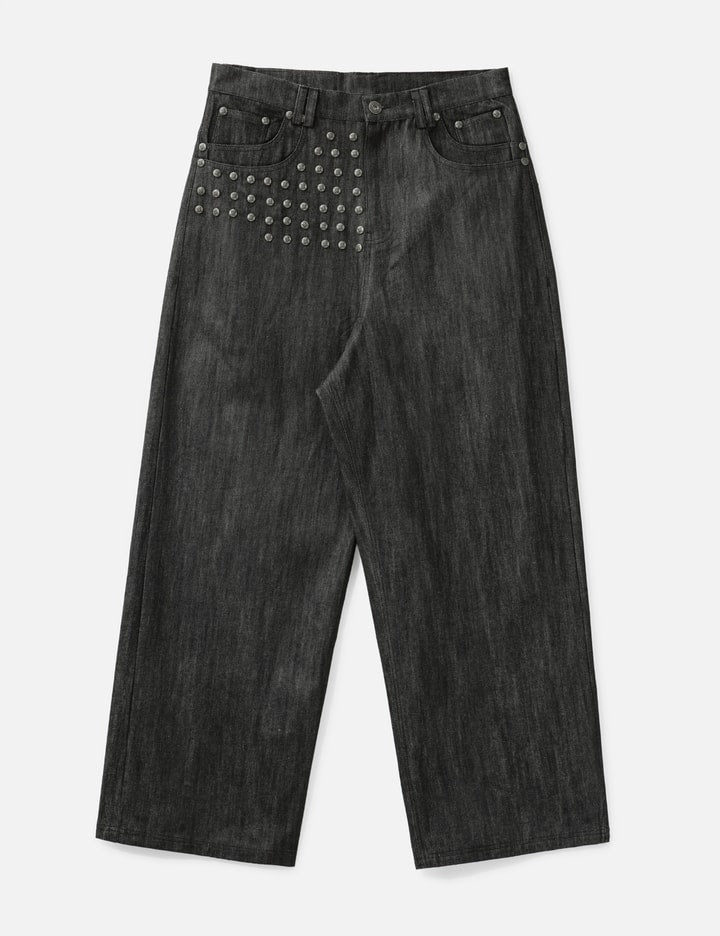 "Devlin" Studded Waxed Japanese Raw Denims
