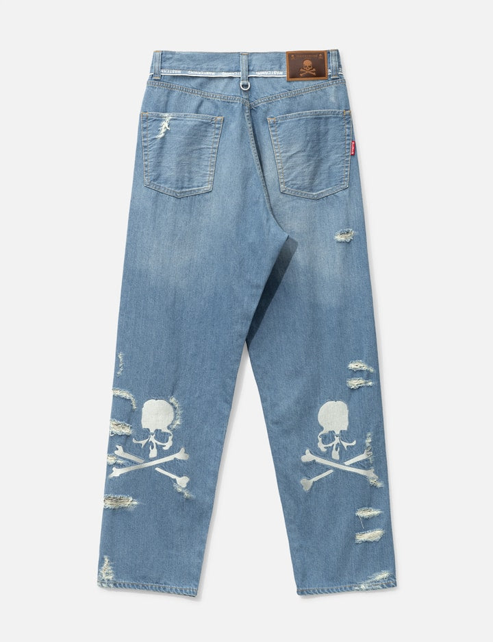 INSIDE-OUT STRAIGHT DENIM PANTS