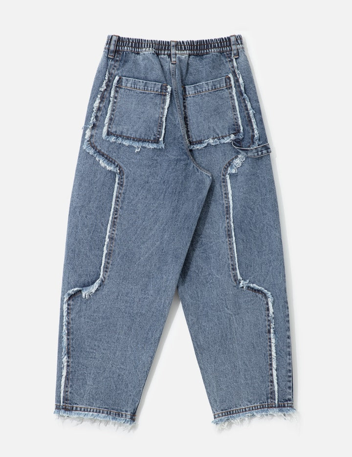 Distressed Raw Edge Balloon Jeans