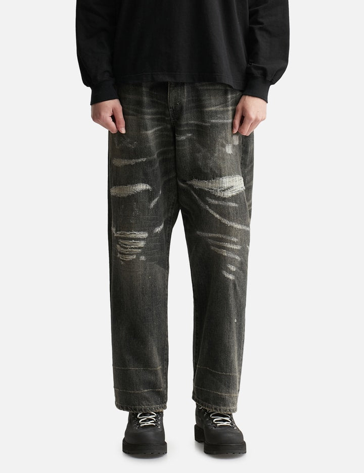 SAVAGE DENIM DP WIDE PANTS