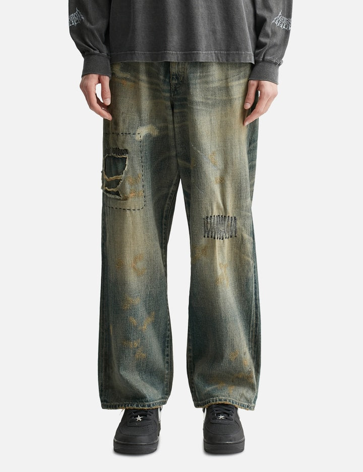 SAVAGE DENIM DP WIDE PANTS